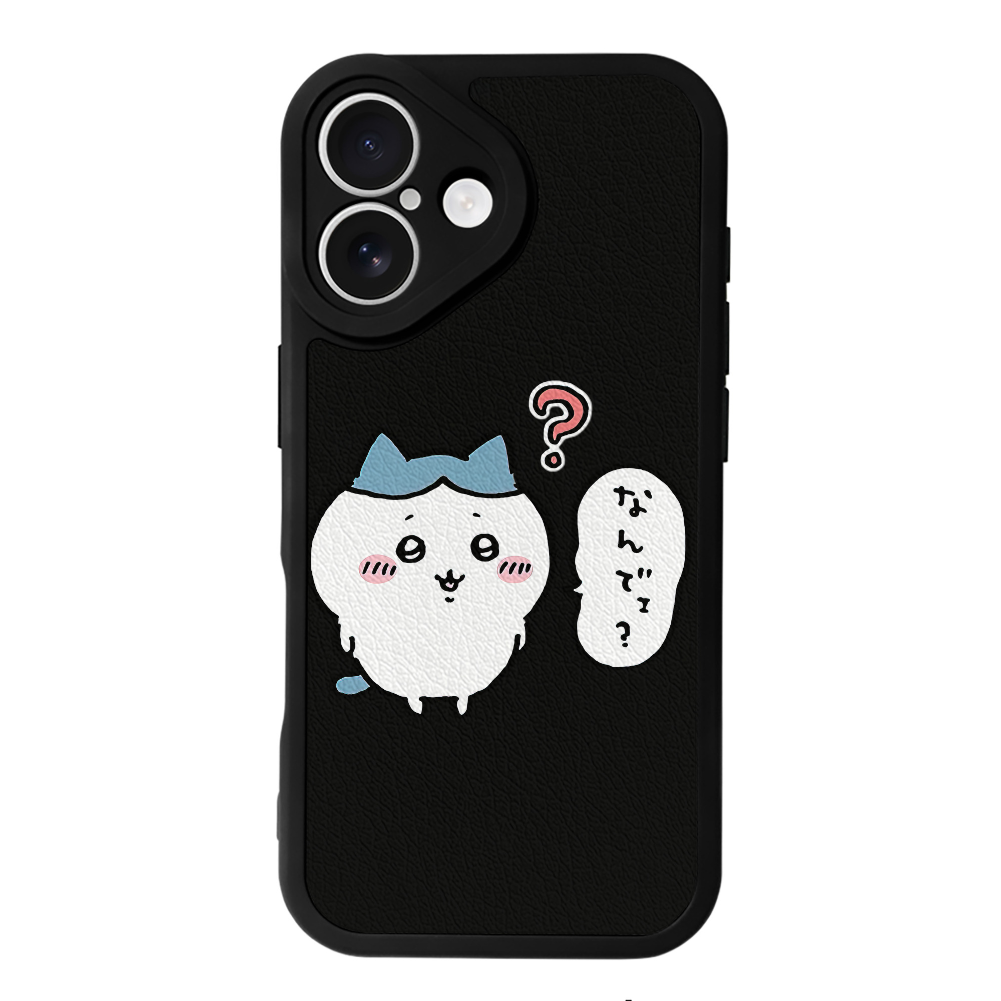 （画像用） ちいかわ ハチワレ Chii-kawa hachiware 【iPhone 16シリーズ対応】シリコンスマホケース（レザー調） 材質：シリコン
